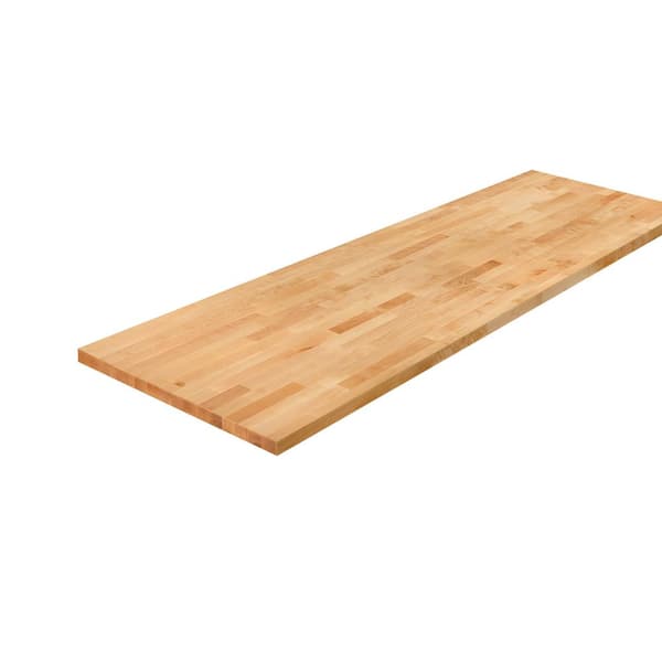 4 ft. L x 25 in. D Finished Engineered Birch Butcher Block Countertop