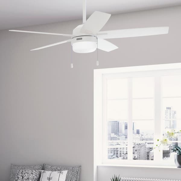 Anisten 52 in. Indoor Fresh White Ceiling Fan with Light Kit Included