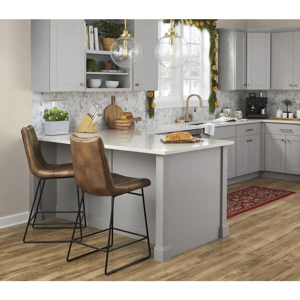 Penn Collection 12 in. 1-Light Golden Natural Brass Clear Glass Farmhouse Kitchen Pendant Light