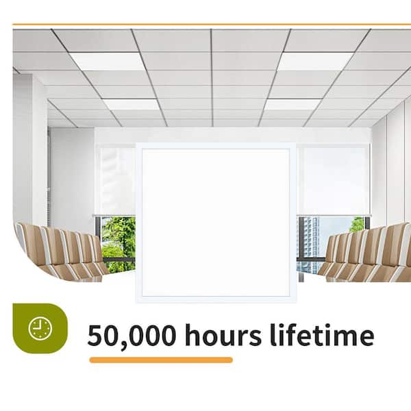 2 ft. x 2 ft. 3750 Lumens PMMA Lens Integrated LED Panel Light, 5000K (4-Pack)