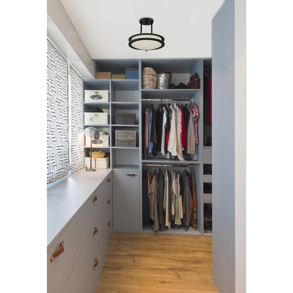 Lauderdale 75-Watt Oil Rubbed Bronze Integrated LED Dimmable Semi-Flush Mount