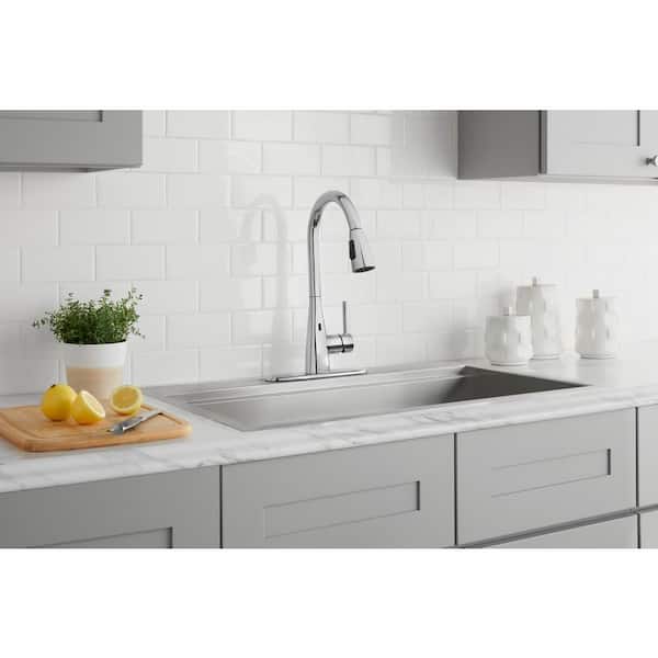 Vazon Touchless Single-Handle Pull-Down Sprayer Kitchen Faucet with TurboSpray in Chrome