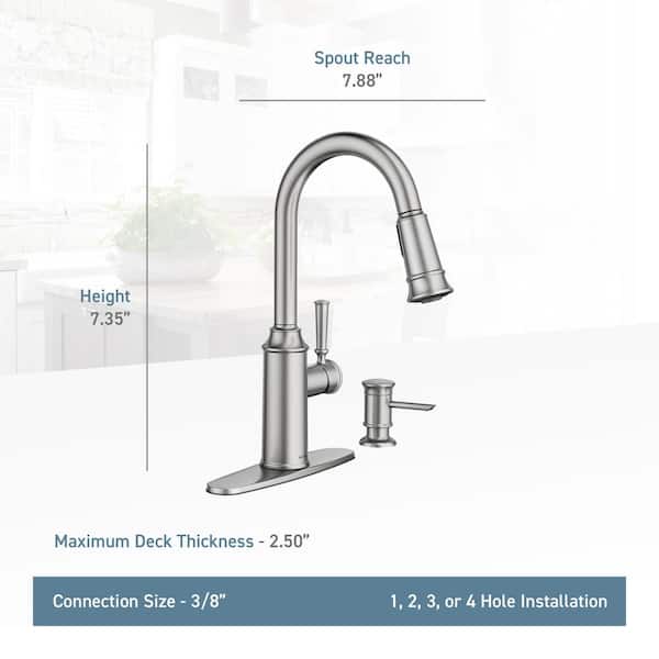 Glenshire Single-Handle Pull-Down Sprayer Kitchen Faucet with Reflex and Power Clean in Spot Resist Stainless