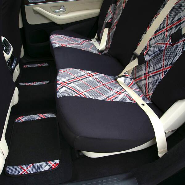 Tartan57 Plaid Print 47 in. x 23 in. x 1 in. Seat Covers - Combo Full Set