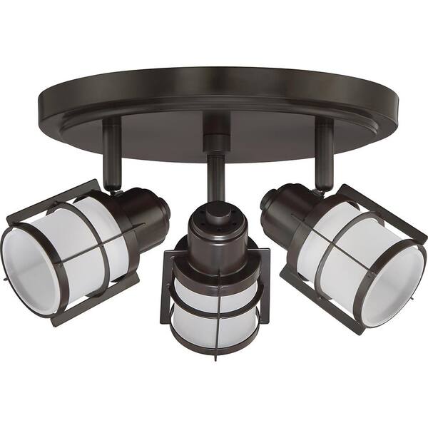 Winside 11.75 in. Western Bronze LED Flush Mount