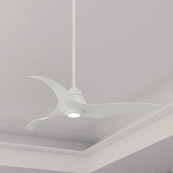 Arwen 60 in. Integrated LED Indoor Porcelain White Ceiling Fan with Light Kit and Remote Included
