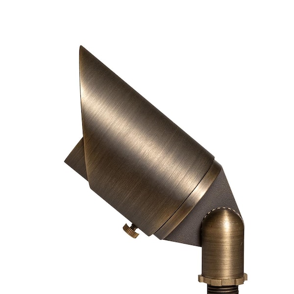Low Voltage Bronze Cast Brass Outdoor Spot Light with 5-Watt 2700K LED Bulb