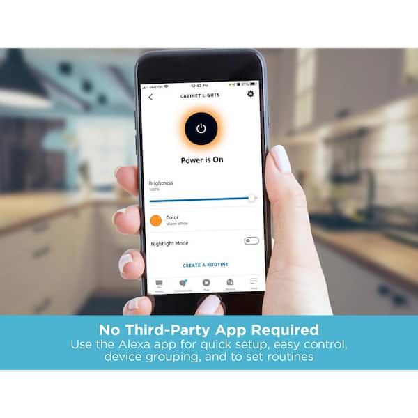 9 in. LED 4-Bar Tool-Free Under Cabinet Lighting Kit, Adjustable White Light