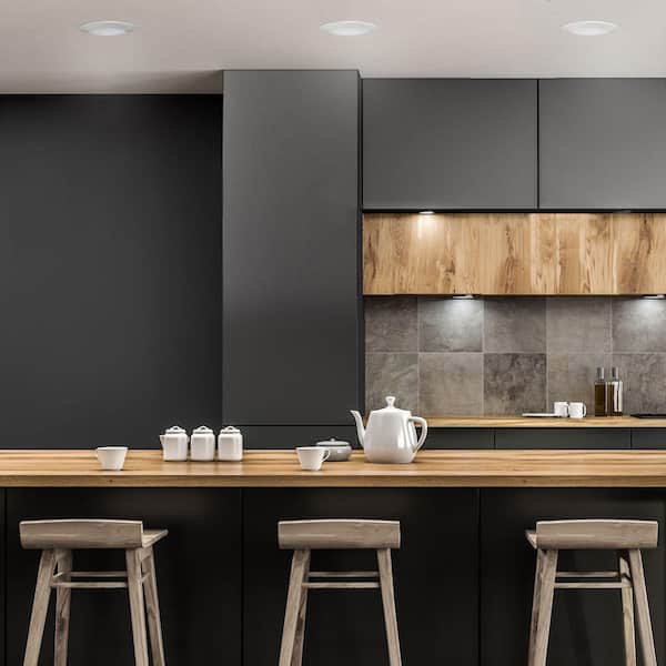 7.5 in. White Integrated LED Miniature Disk Flush Mount Ceiling Light Fixture (6-Pack)