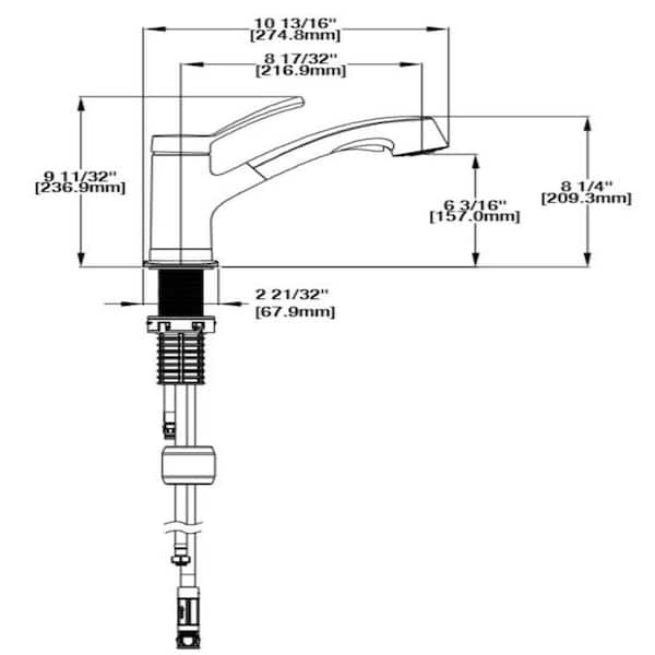 McKenna Single-Handle Pull-Out Sprayer Kitchen Faucet in Stainless Steel with TurboSpray and Fastmount