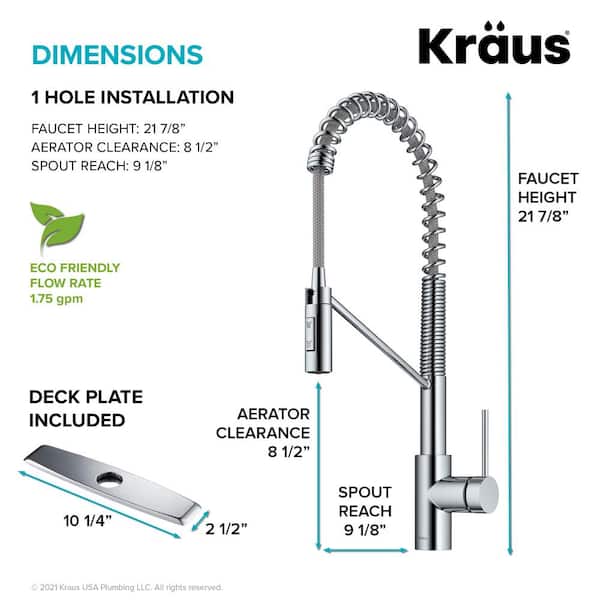 Oletto Single-Handle Pull-Down Sprayer Kitchen Faucet in Chrome