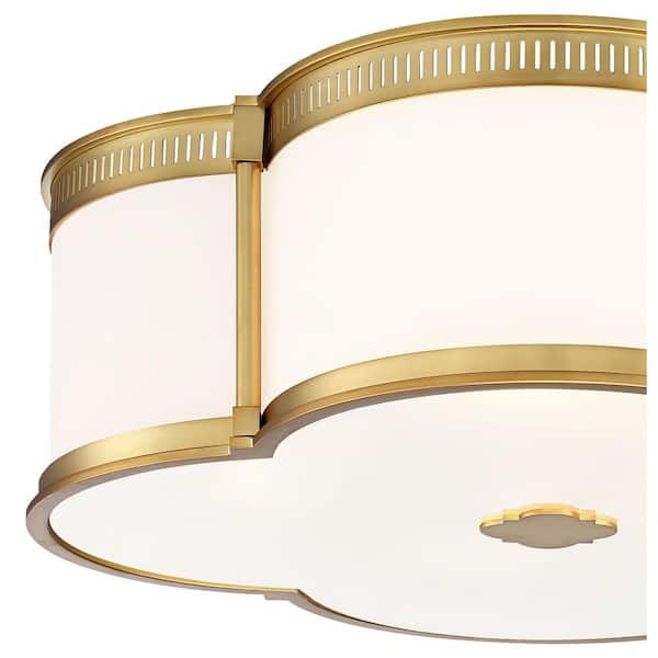 150-Watt Equivalence Liberty Gold Integrated LED Ceiling Flush Mount