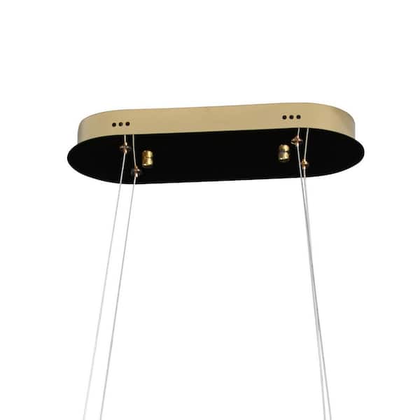 Jefferson 1-Light Clear/Chrome Unique Integrated LED Chandelier with Crystal Accents