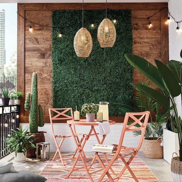 Ana 1-Light Beige Outdoor Pendant Light