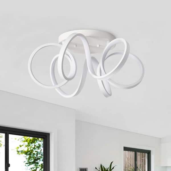Modern 19.7 in. 1-Light Creative Design 40-Watt LED Flush Mount Ceiling Lighting