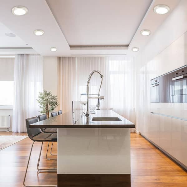 7.5 in. Brushed Nickel LED Disc Light (1-Pack)