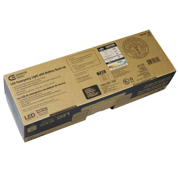 Rectangle 11-Watt Equivalent Integrated LED White Emergency Light with Ni-Cad 6.0-Volt Battery