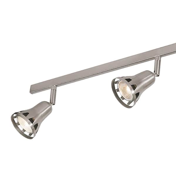 Renew 3.25 ft. 4-Light Brushed Nickel Track Light Fixture with Adjustable Heads