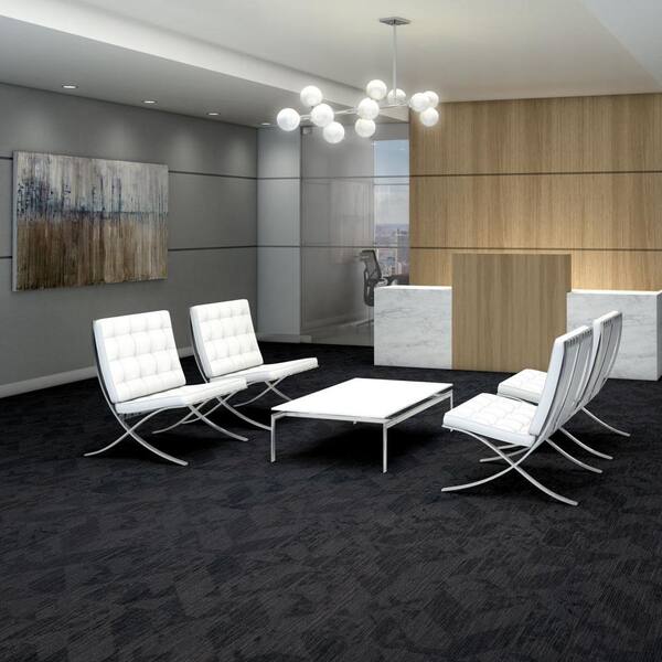 Farmington Gray Commercial 24 in. x 24 Glue-Down Carpet Tile (20 Tiles/Case) 80 sq. ft.