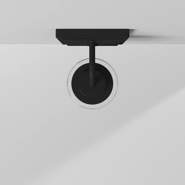 Logan 4.5 in. 1-Light Matte Black Modern Transitional Wall Sconce with Clear Seedy Glass Shade