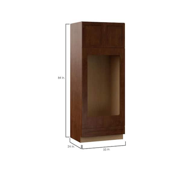 Designer Series Soleste Assembled 33x84x23.75 in. Double Oven Kitchen Cabinet in Spice