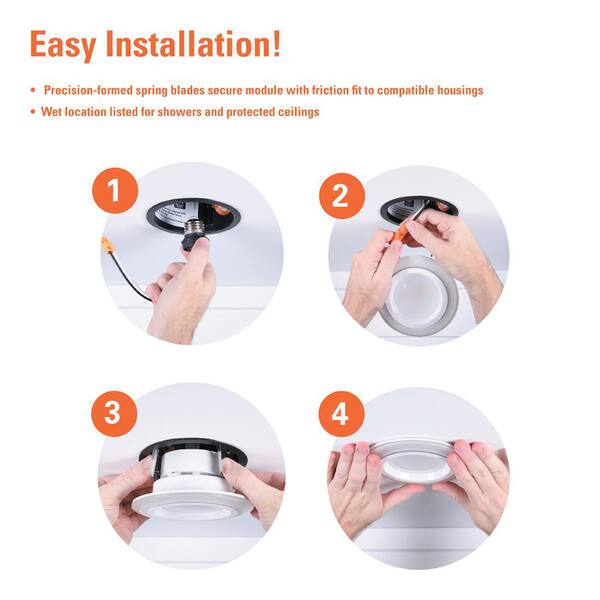 4 in. RL Night Light, 700 Lumens, Selectable CCT, D2W