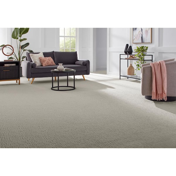 Allison Cove Silver Bell Gray 39 oz. Triexta Pattern Installed Carpet