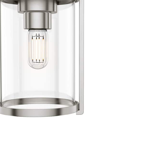 Astwood 1 Light Brushed Nickel Mini Pendant with Glass Shade Kitchen Light