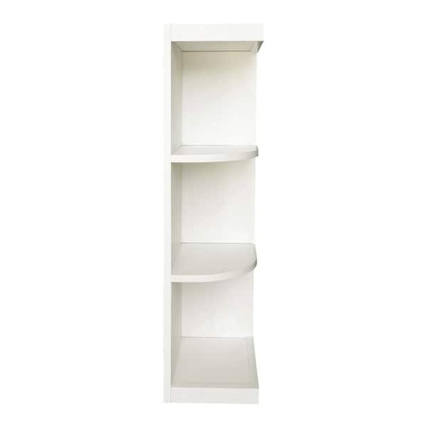 Ready to Assemble 9x42x12 in. Shaker Wall End Open Shelf Cabinet in White