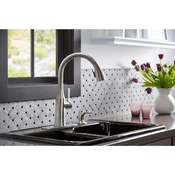Rubicon Single-Handle Pull-Down Sprayer Kitchen Faucet in Vibrant Stainless