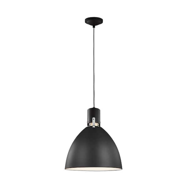 Brynne 14-Watt Matte Black Integrated LED Hanging Pendant