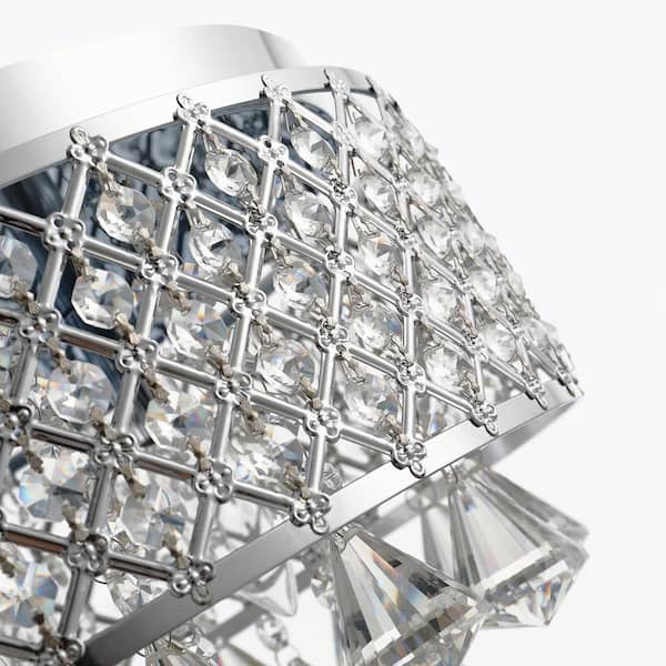 Jackson 15 in. 4-Light Semi-Flush Mount with Crystal