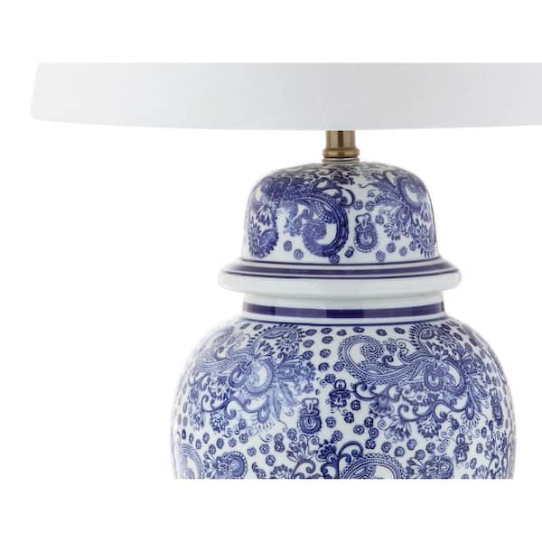 Ellis 29.5 in. H Ceramic Table Lamp, Blue/White