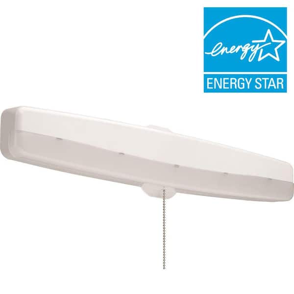 18 in. White LED Closet Light with Pull Chain