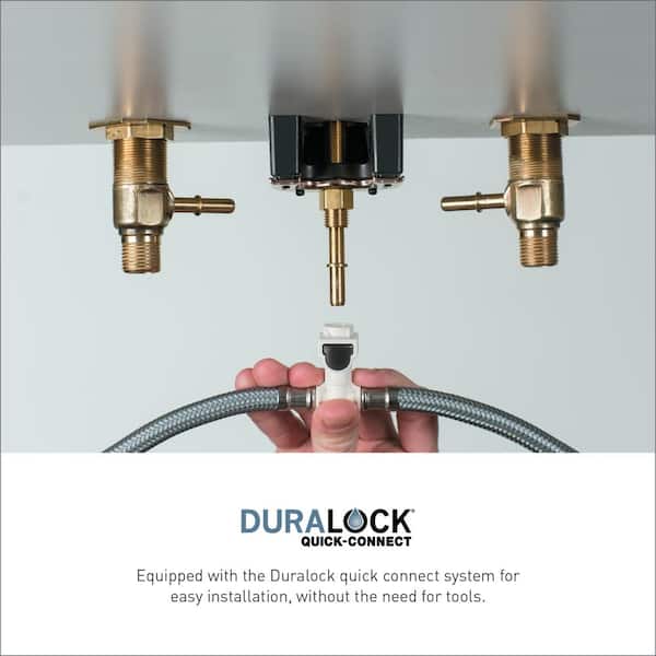 Gibson 8 in. Widespread 2-Handle High-Arc Bathroom Faucet Trim Kit in Matte Black (Valve Not Included)