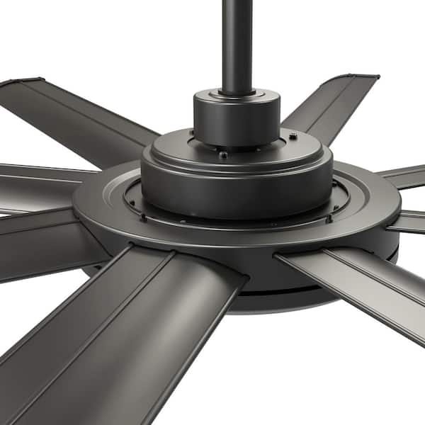 Kaitylyn 60 in. Matte Black Downrod Mount LED Ceiling Fan with Light and Remote Control