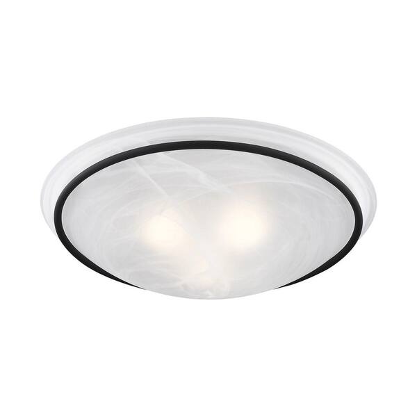 Providence 3-Light Black Incandescent Ceiling Semi-Flush Mount