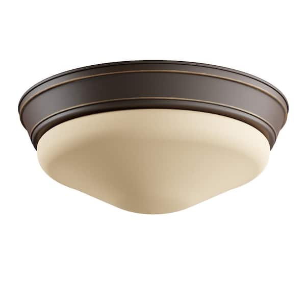 11 in. 1-Light Antique Bronze Integrated LED Flush Mount
