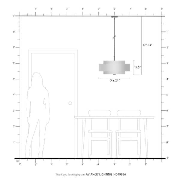 Somerhill 5 Light English Bronze Pendant