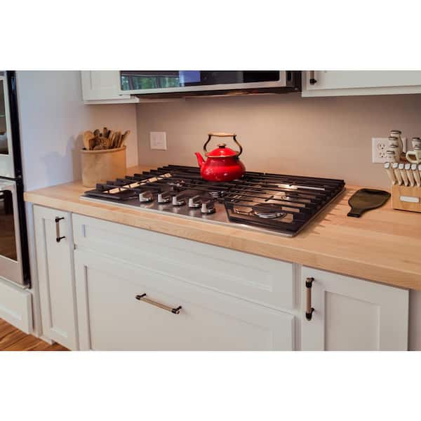 10 ft. L x 25 in. D x 1.5 in. T Finished Maple Solid Wood Butcher Block Countertop With Square Edge