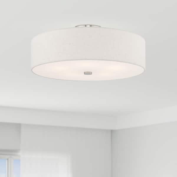 Mercury 5 Light Brushed Nickel Semi Flush Mount