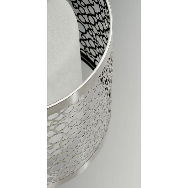 11 in. Mingle 17-Watt Brushed Nickel Integrated LED Flush Mount