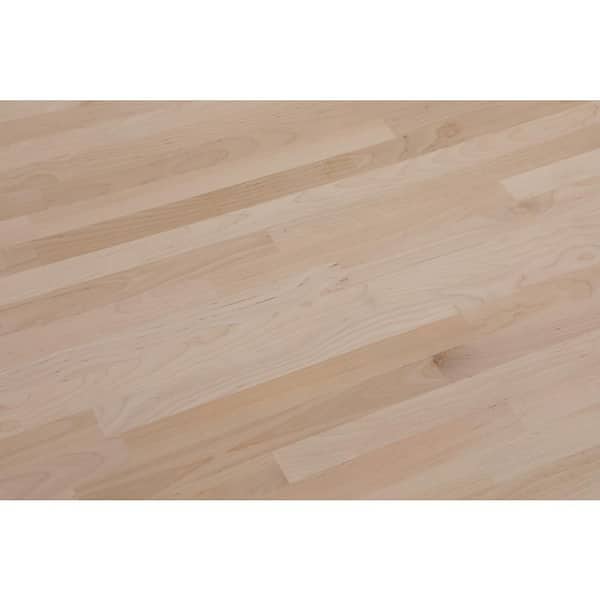 8 ft. L x 25 in. D Unfinished Birch Butcher Block Countertop in With Standard Edge