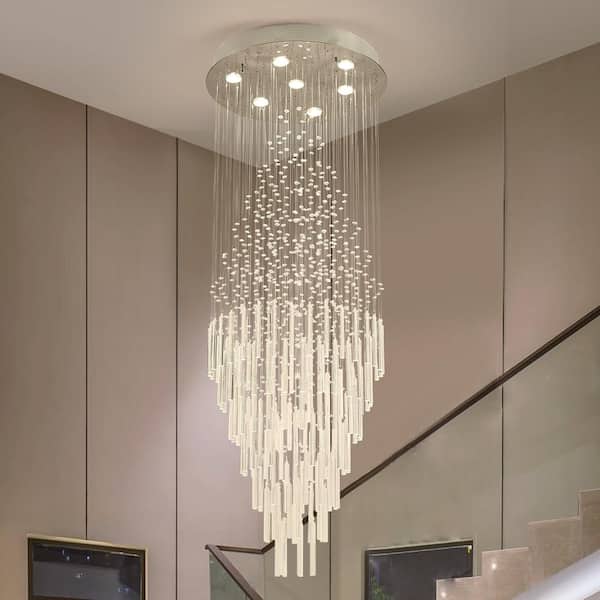 Albany 7-Light Clear Statement Empire Chandelier with Crystal Accents