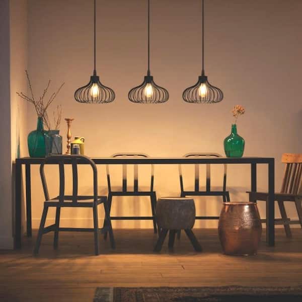 ST58 E26 Medium Base 60 Watt Equivalent Vintage LED Edison Filament Light Bulb Warm White 2700K (4-Pack)