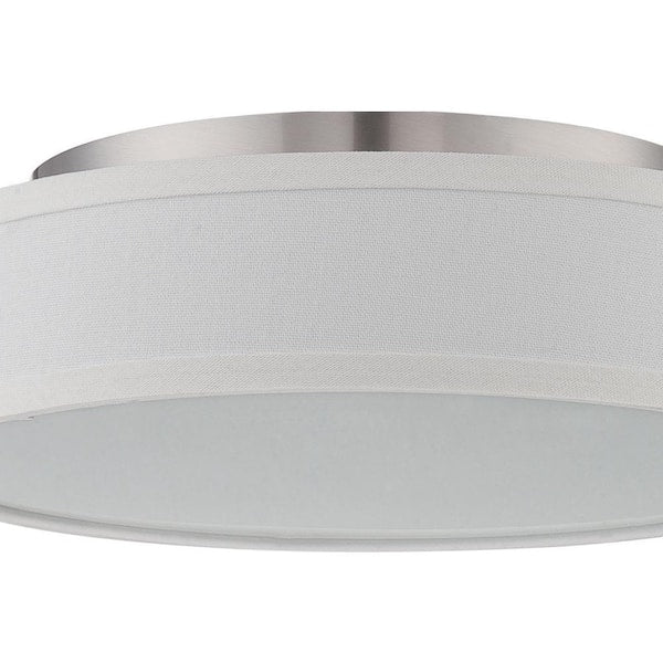 13 in. 18-Watt Brushed Nickel Integrated LED Ceiling Flush Mount