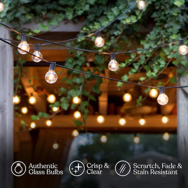 12-Light 26 ft. Indoor/Outdoor Plug-in G40 Globe Bulb Ambience Pro LED String Light 2700k