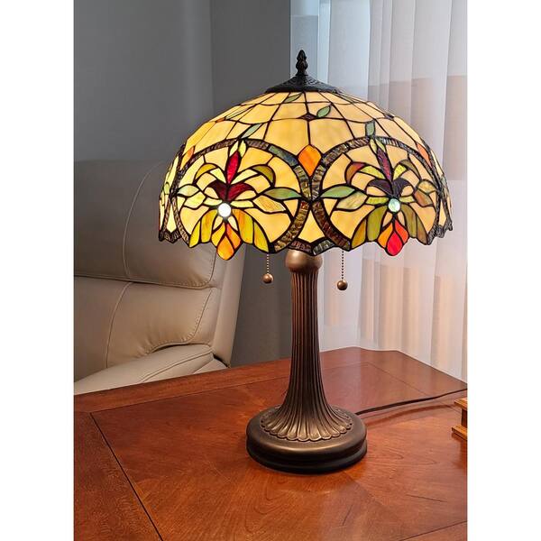 23 in. Tiffany Style Multi-Color Table Lamp