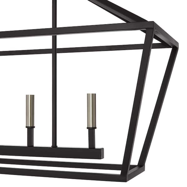 3245-MB 5-Light 40 in. Wide Taper Candle Matte Black Chandelier