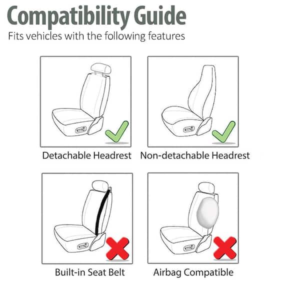 Classic Cloth 47 in. x 23 in. x 1 in. Front Set Seat Covers